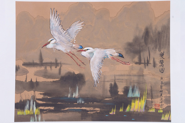 國畫白鹿圖 國畫白鹿圖